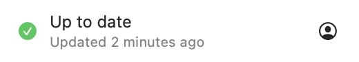 Sync Footer: Up to date