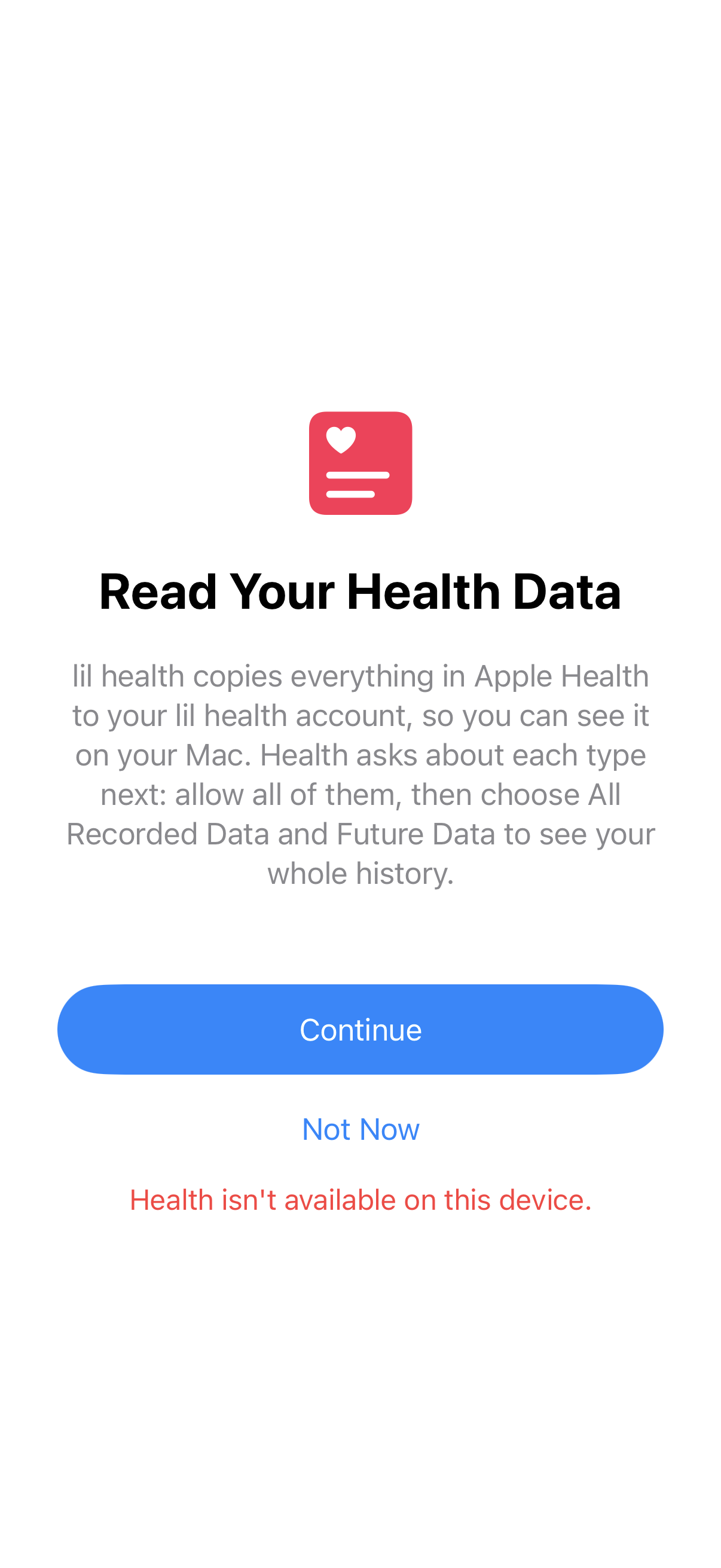 Health Access: Failed