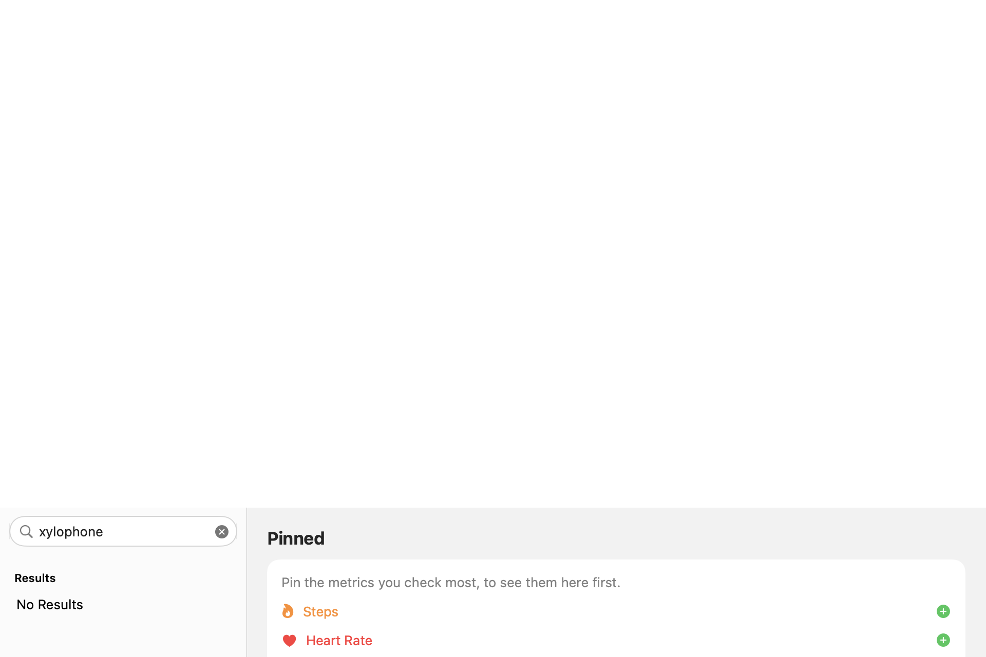 App: Search without results