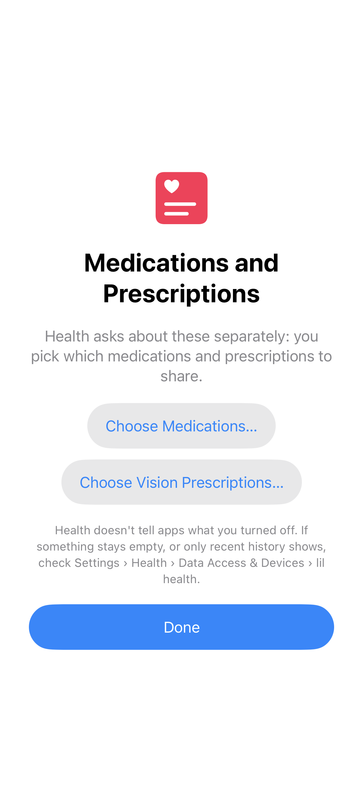 Health Access: Medications and prescriptions