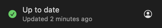 Sync Footer: Up to date