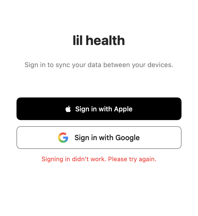 Sign In: Failed