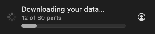 Sync Footer: Downloading