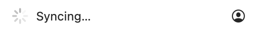 Sync Footer: Syncing