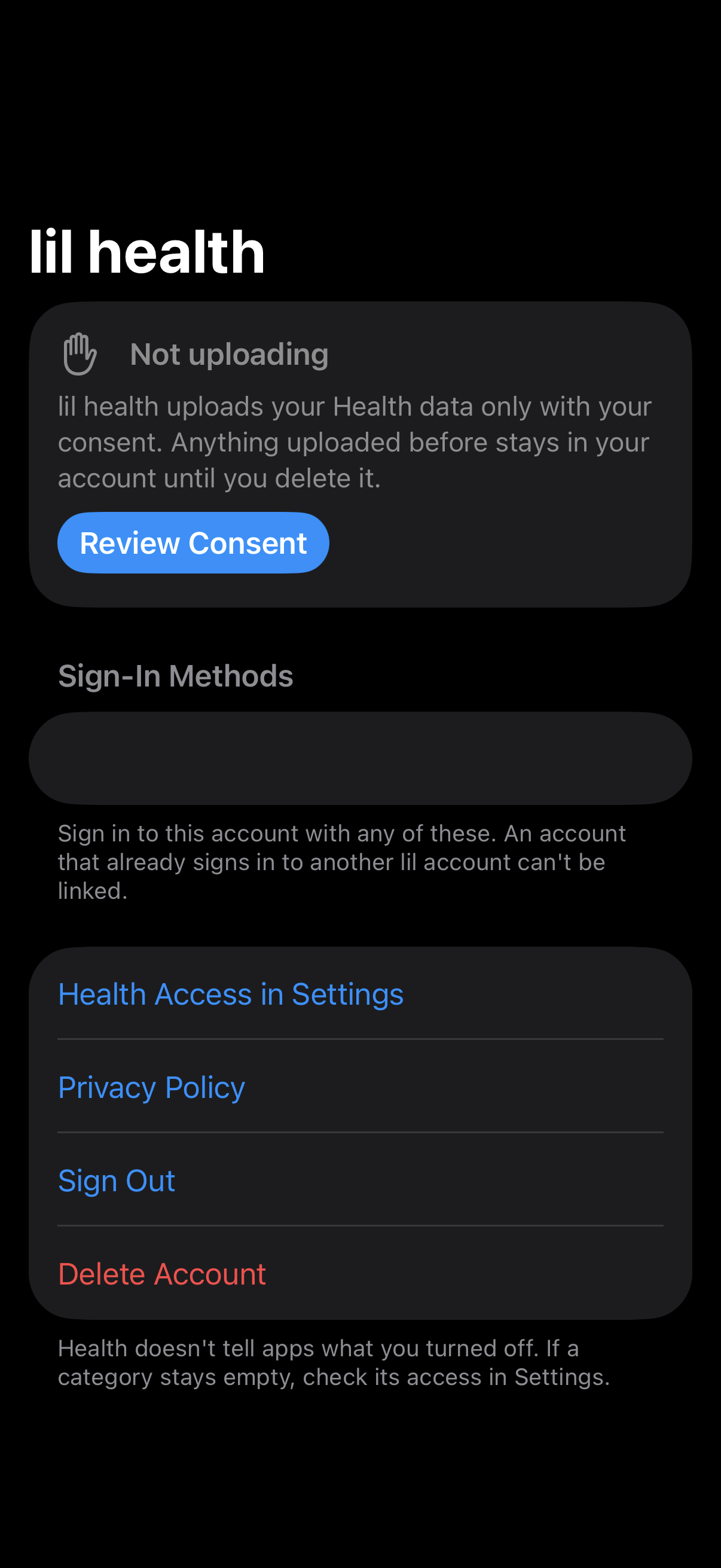App: Signed in