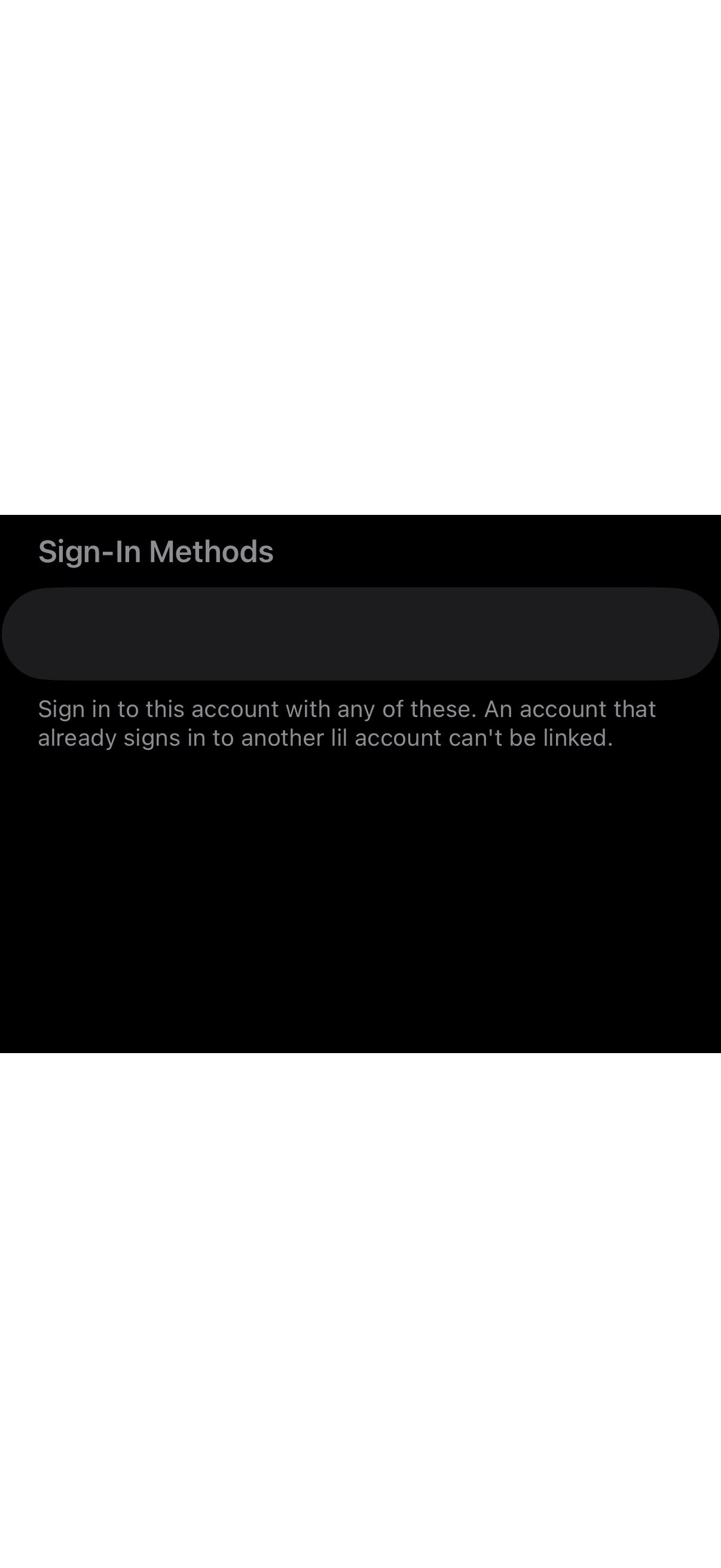 Sign In Methods Section: Loading