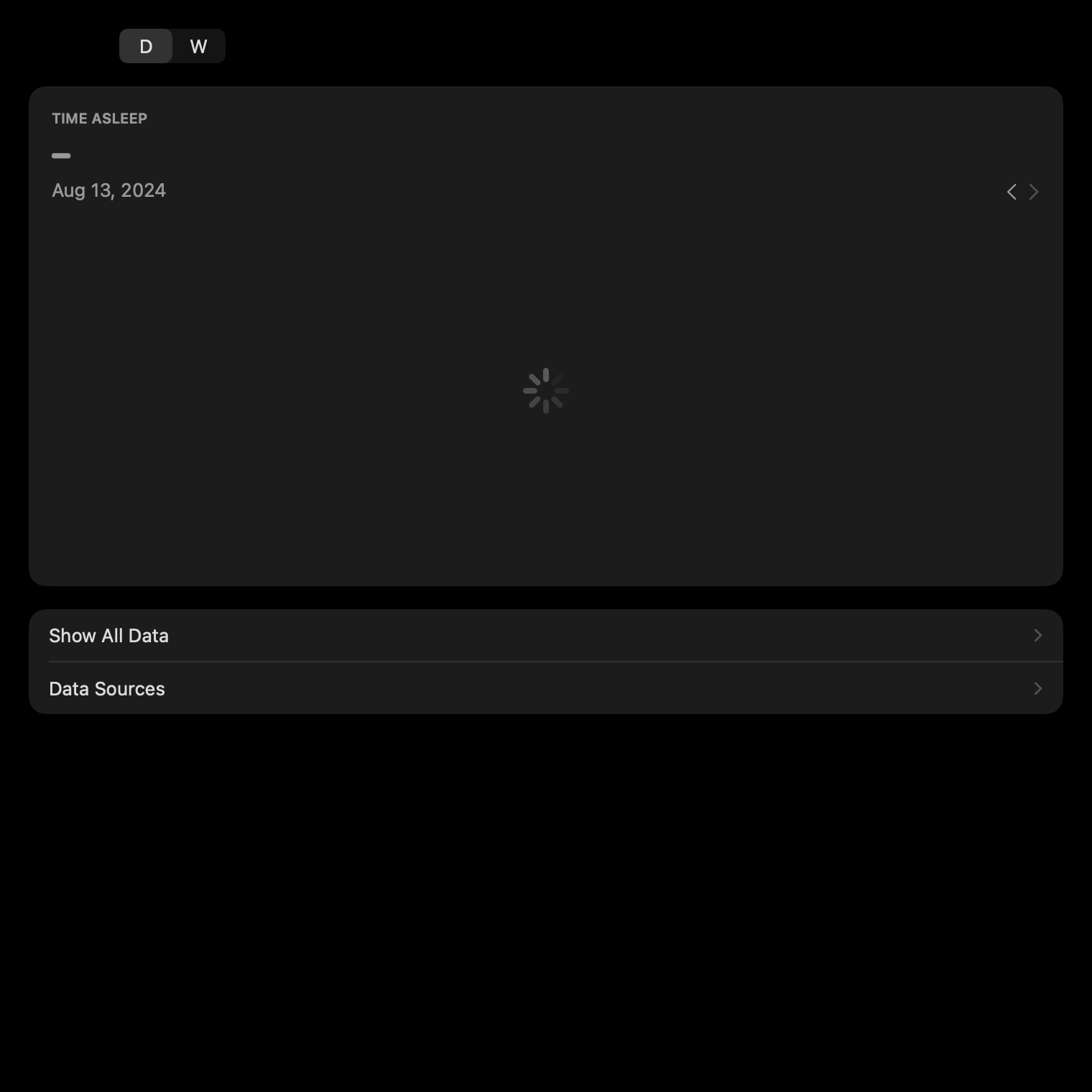 Sleep Detail: Loading