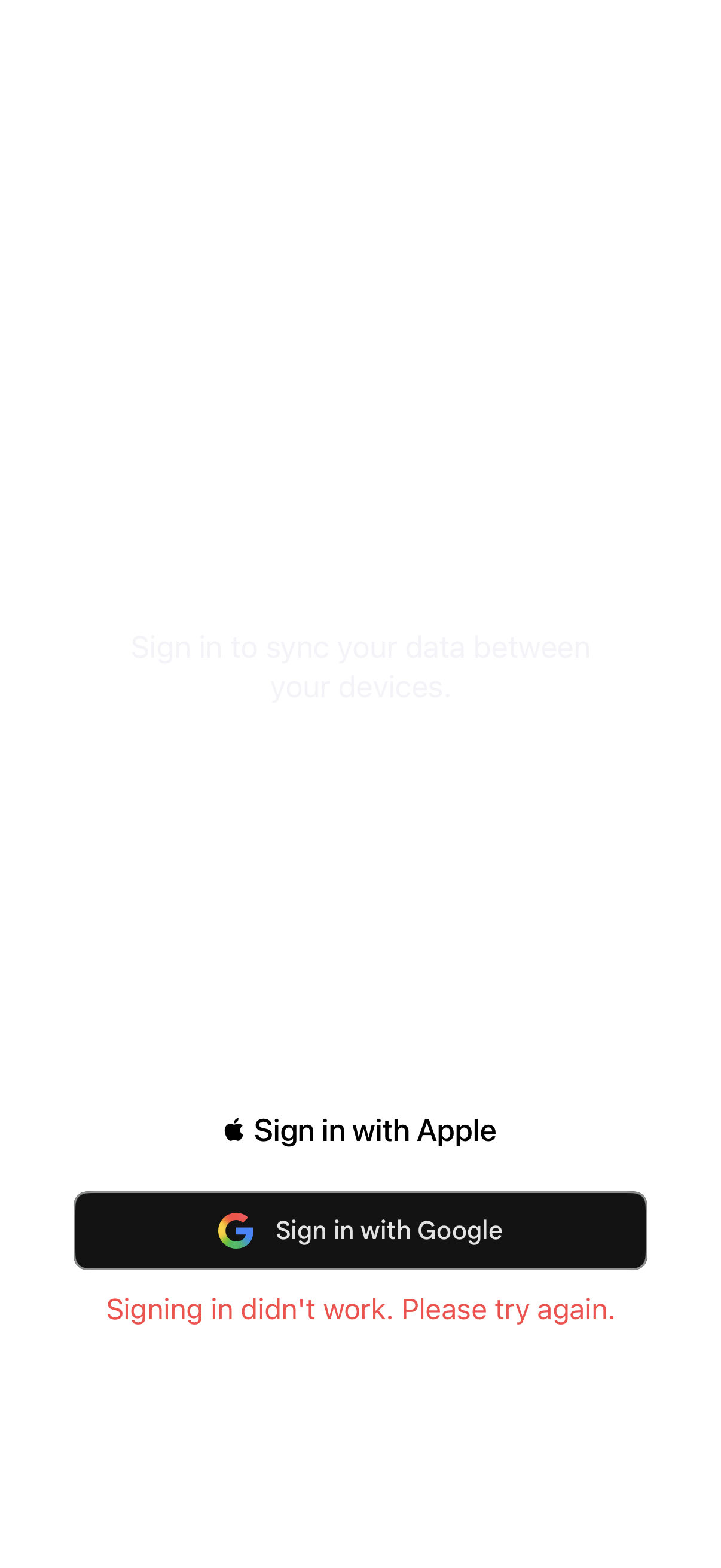 Sign In: Failed