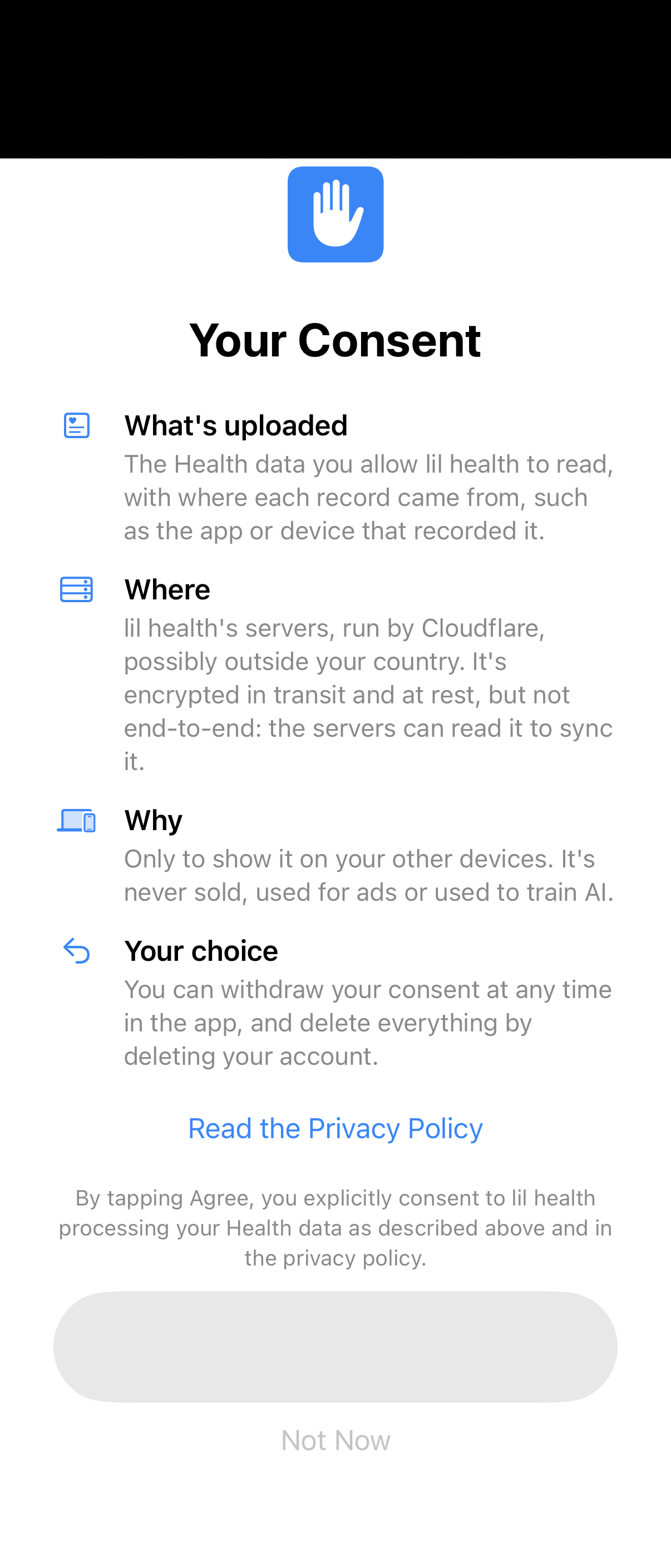 Health Consent: Saving