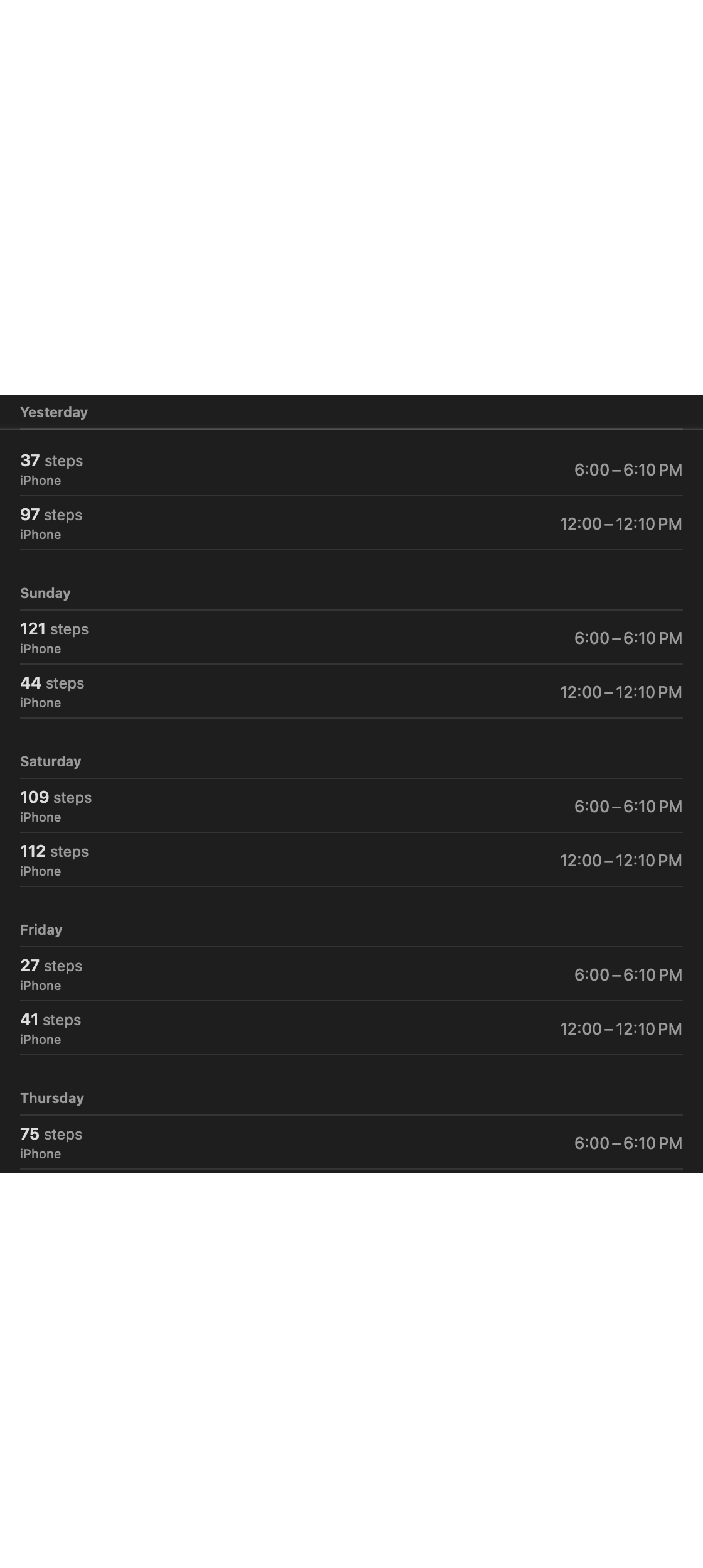 All Data: All data, raw steps