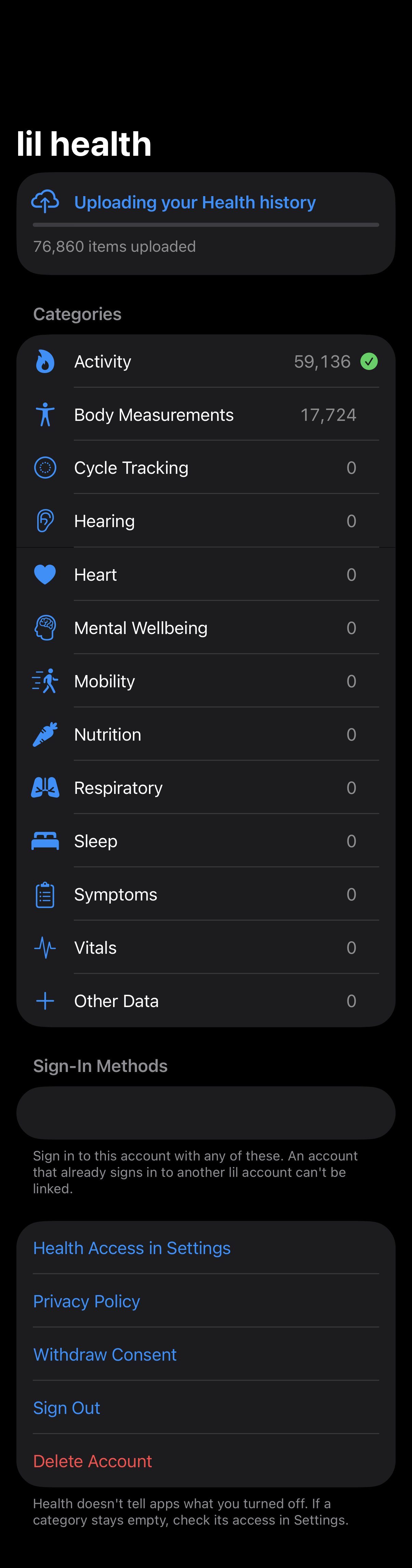 Sync Status: Uploading