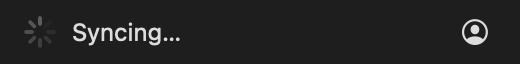 Sync Footer: Syncing
