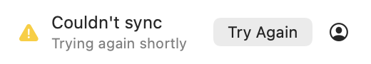 Sync Footer: Failed