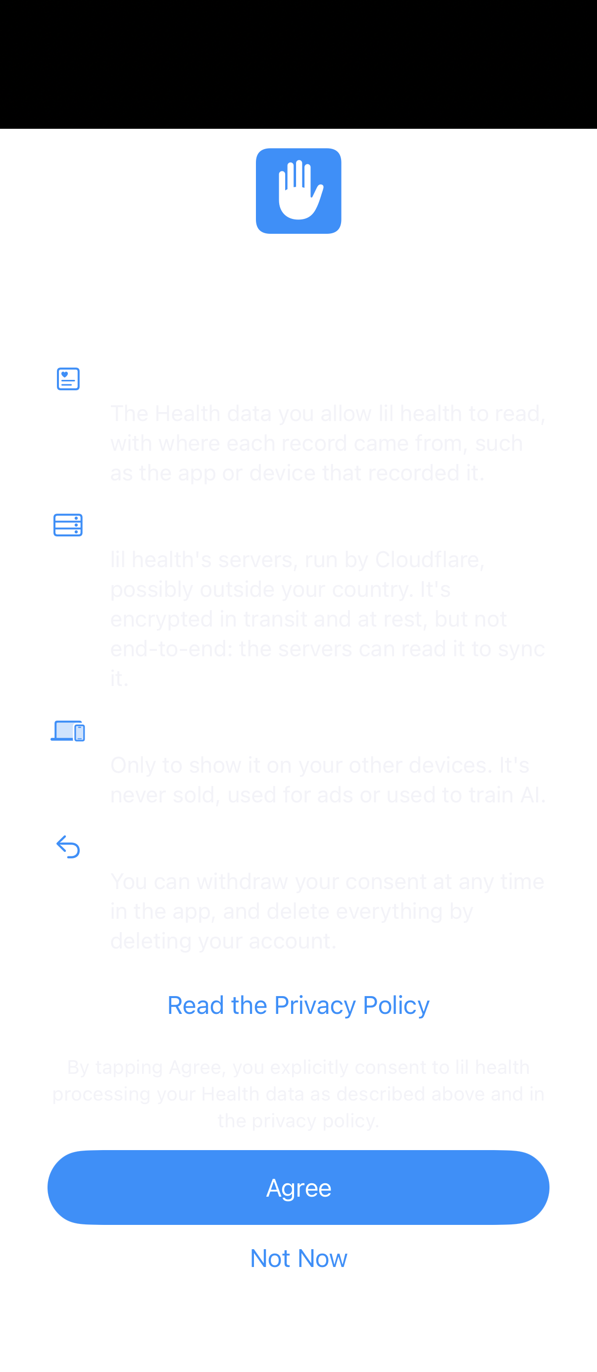 App: Asking for consent