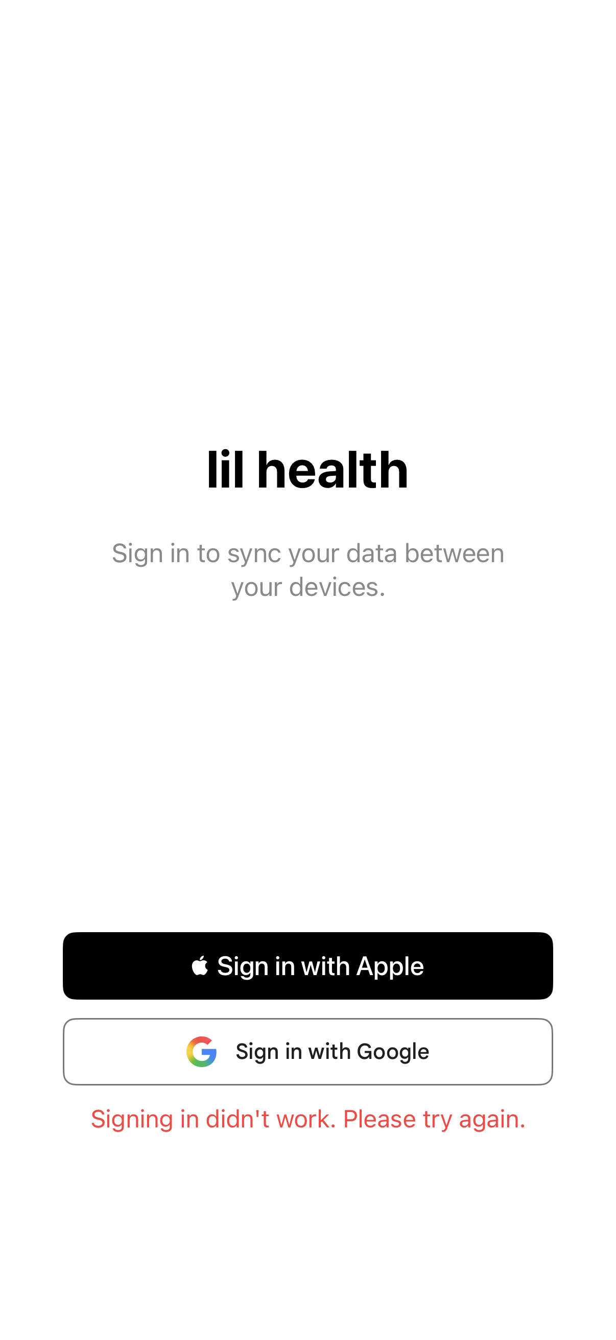 Sign In: Failed