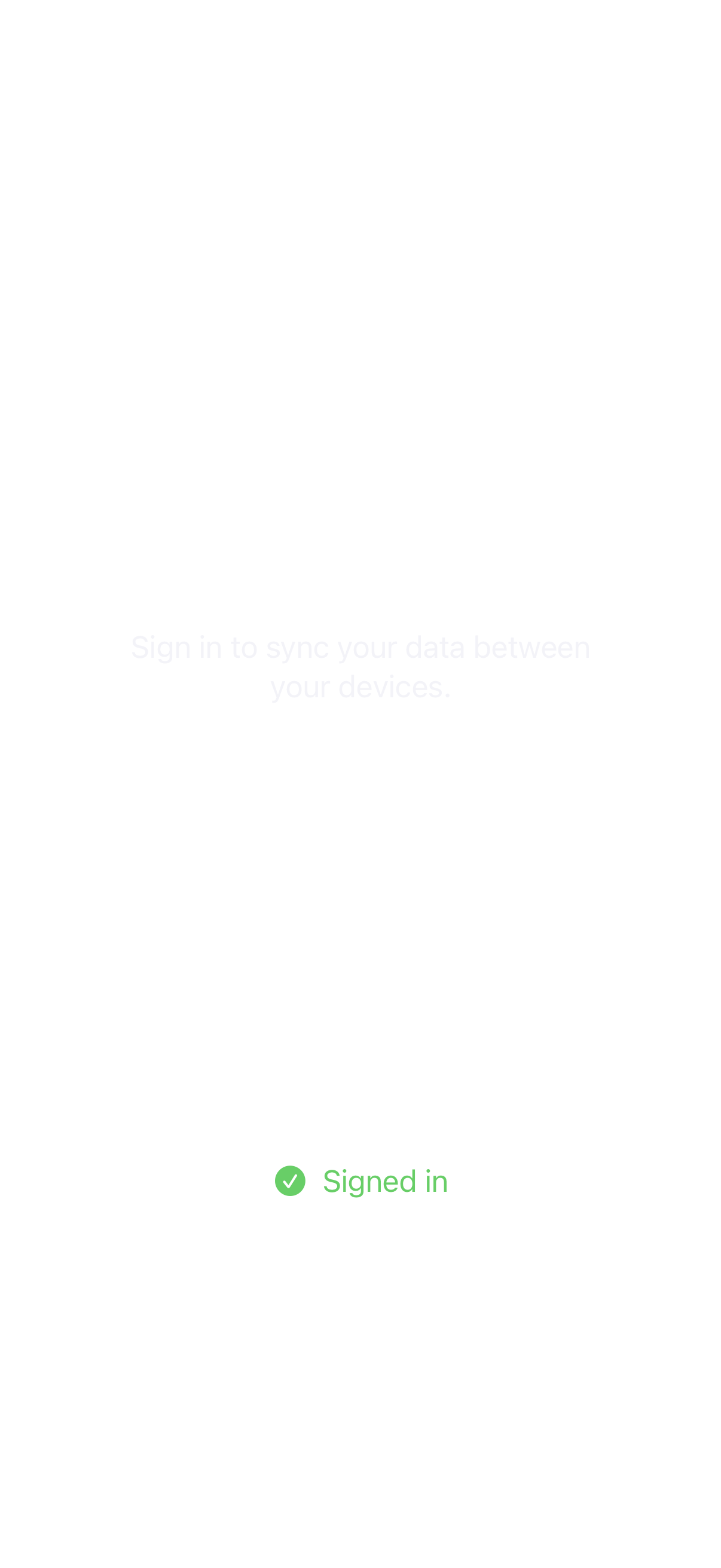 Sign In: Signed in