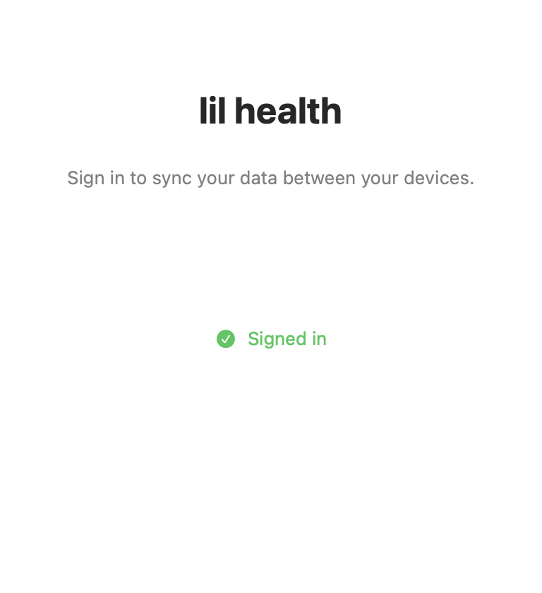 Sign In: Signed in